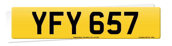 Registration number YFY 657